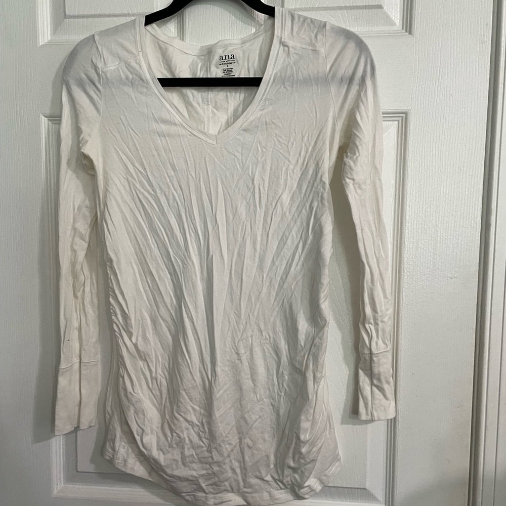 Maternity Long Sleeve Tee with Side Ruching